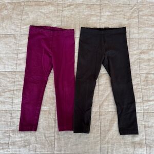 Tea Collection Black and Fuschia Leggings